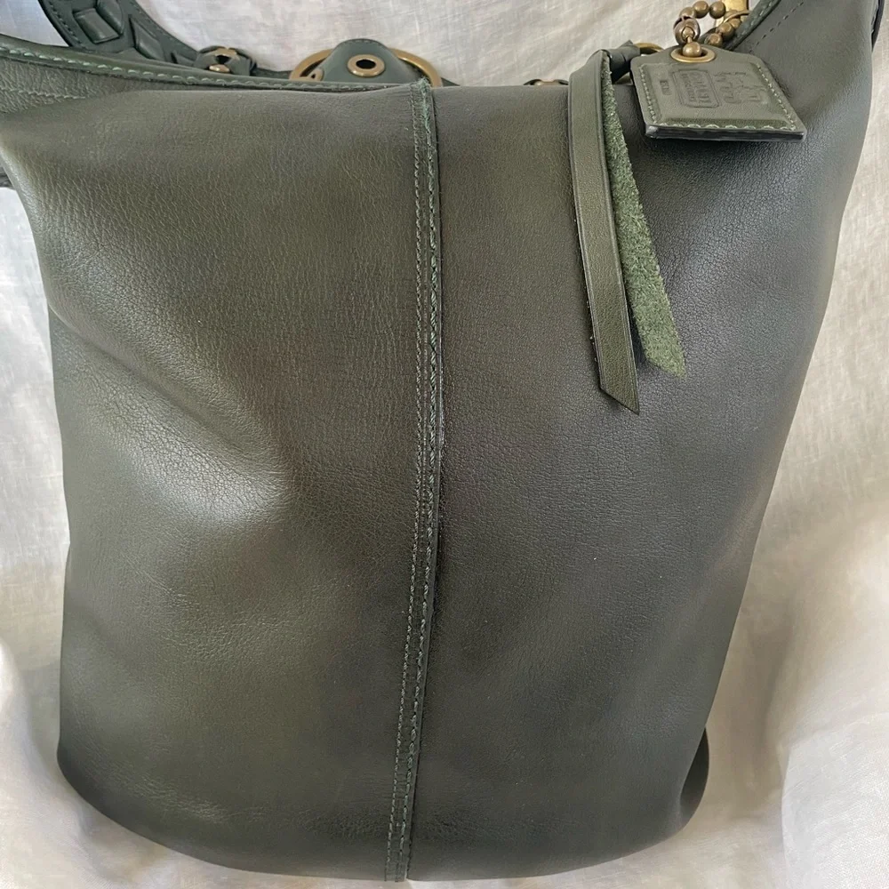 Coach XL 11423 Bleeker Tattersall Glass 💚 Green